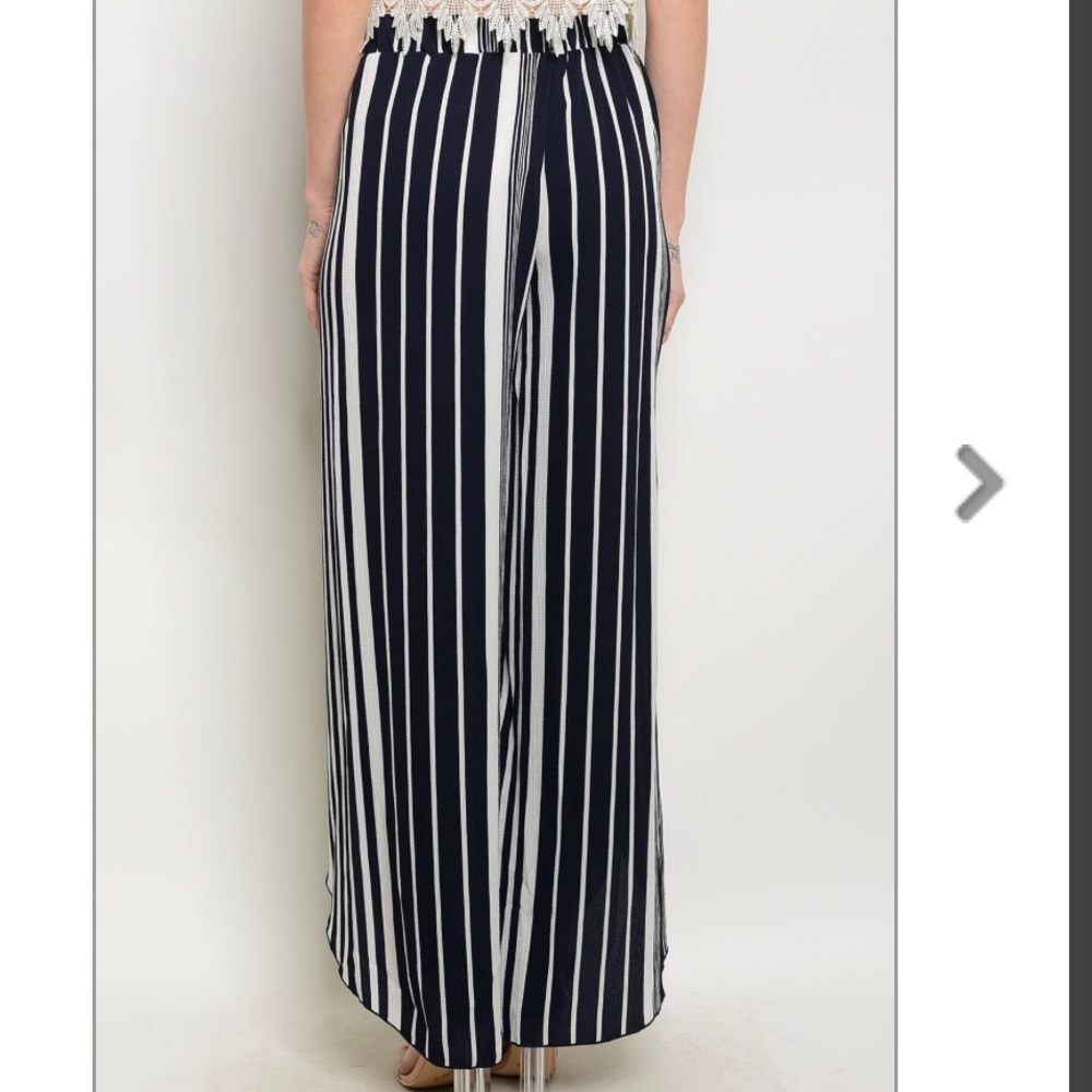 CLOSET CLOSINVACATION PANTS BLUE AND WHITE STRIPED - Picture 4 of 7